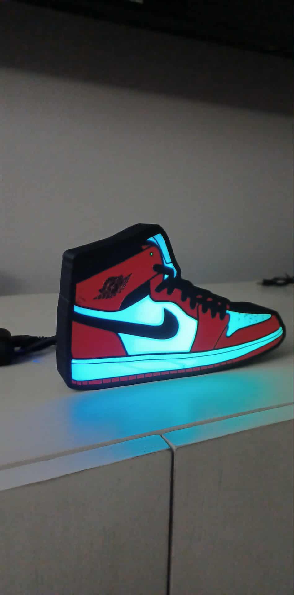 Jordan Shoe LED light box – custom 3D printed – Lit Layer Creations
